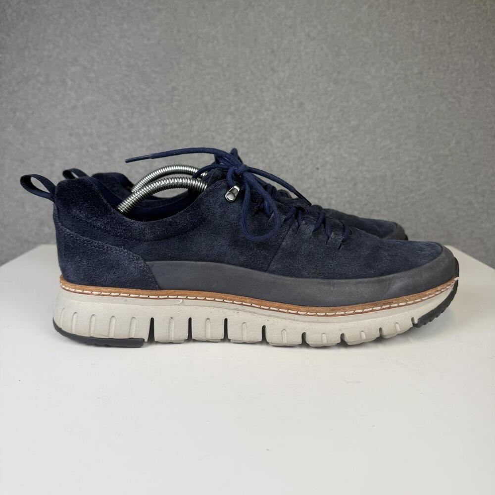 Cole Haan ZerøGrand Rugged Oxford Shoes Blueberry Suede C28469 Size 11 Men's